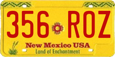 NM license plate 356ROZ