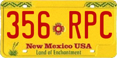 NM license plate 356RPC