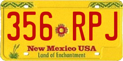NM license plate 356RPJ