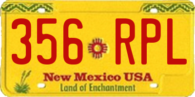 NM license plate 356RPL