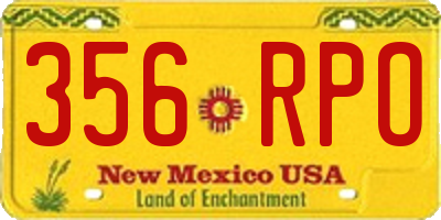 NM license plate 356RPO