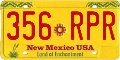 NM license plate 356RPR