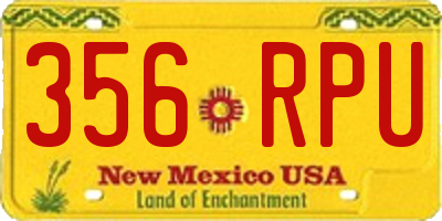 NM license plate 356RPU