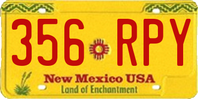 NM license plate 356RPY