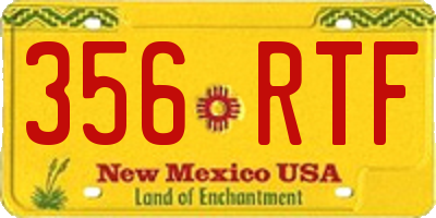 NM license plate 356RTF