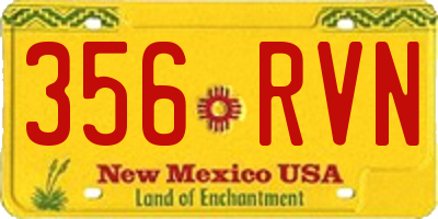 NM license plate 356RVN