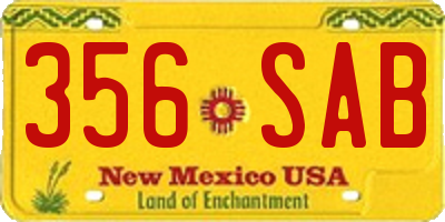 NM license plate 356SAB