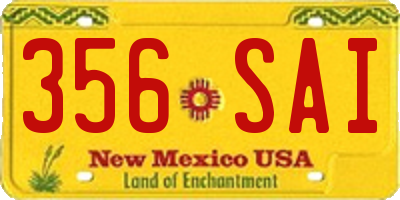 NM license plate 356SAI