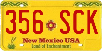 NM license plate 356SCK