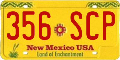 NM license plate 356SCP