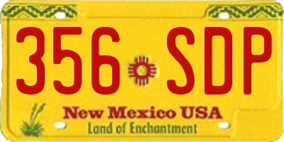 NM license plate 356SDP