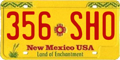 NM license plate 356SHO