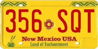 NM license plate 356SQT