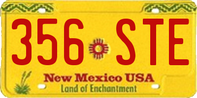 NM license plate 356STE