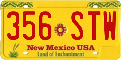 NM license plate 356STW