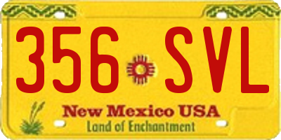 NM license plate 356SVL