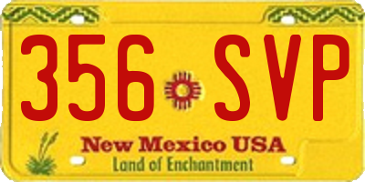 NM license plate 356SVP