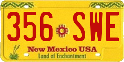 NM license plate 356SWE