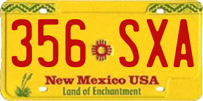 NM license plate 356SXA