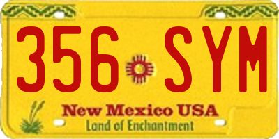 NM license plate 356SYM