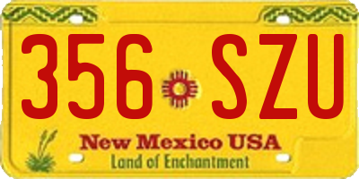 NM license plate 356SZU
