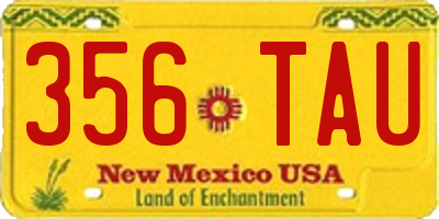 NM license plate 356TAU