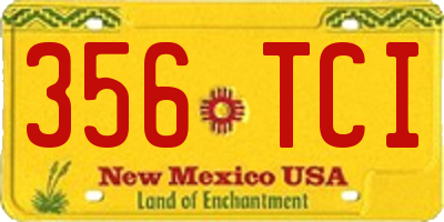 NM license plate 356TCI