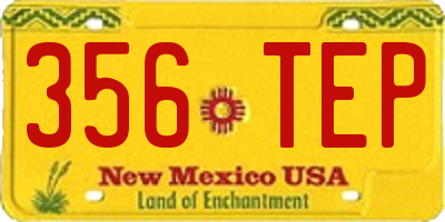 NM license plate 356TEP