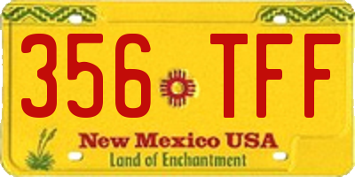 NM license plate 356TFF