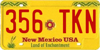 NM license plate 356TKN