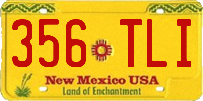 NM license plate 356TLI