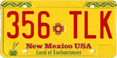 NM license plate 356TLK