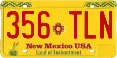 NM license plate 356TLN