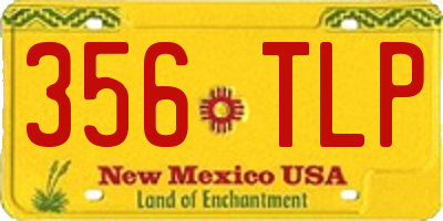 NM license plate 356TLP
