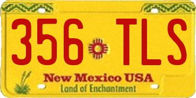NM license plate 356TLS