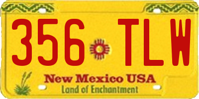 NM license plate 356TLW