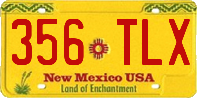 NM license plate 356TLX
