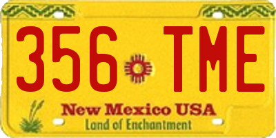 NM license plate 356TME