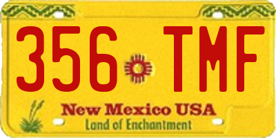 NM license plate 356TMF