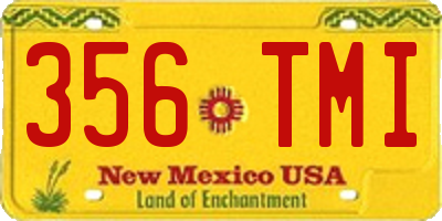 NM license plate 356TMI