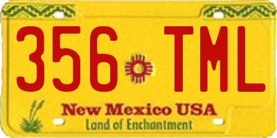 NM license plate 356TML