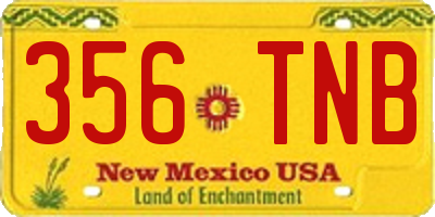 NM license plate 356TNB