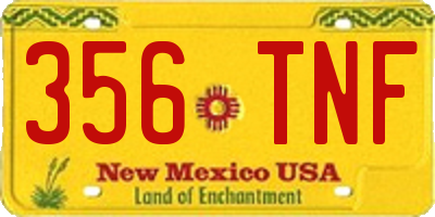 NM license plate 356TNF