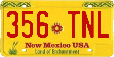 NM license plate 356TNL
