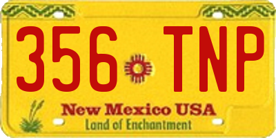 NM license plate 356TNP
