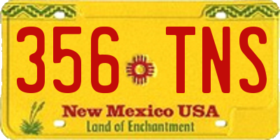 NM license plate 356TNS