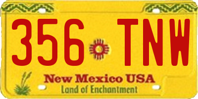 NM license plate 356TNW