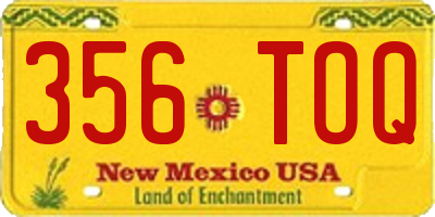 NM license plate 356TOQ