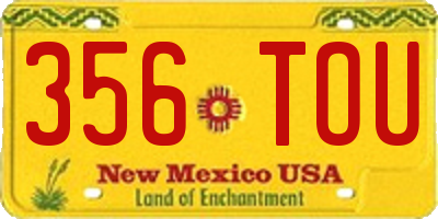 NM license plate 356TOU