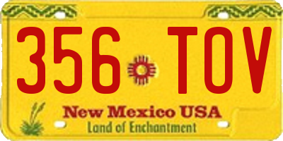 NM license plate 356TOV